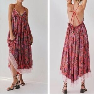 NWT Free People primmy printed midi dress